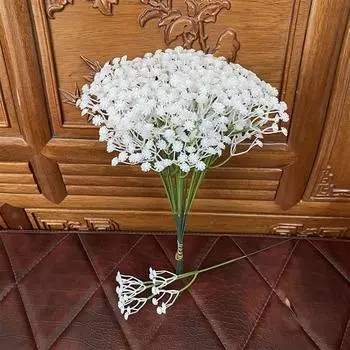 10 шт. искусственных цветов Baby Breath Flower искусственная гипсофила для свадебной вечеринки украшение дома цветочные букеты DIY аксессуары One Size белый