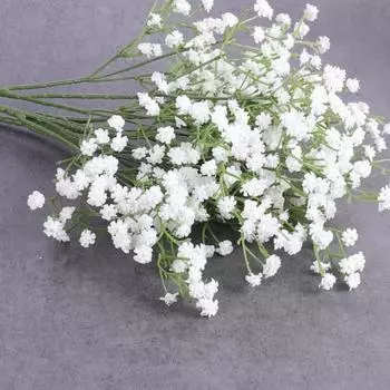 10 шт. искусственных цветов Babys Breath, букеты из пластиковой гипсофилы, сделай сам, цветочный для дома, букет цветов, центральный элемент свадебного декора белый