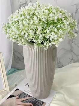 10 шт. искусственных цветов Babys Breath искусственные цветы 42 см настоящие на ощупь гипсофилы цветочные оптом для домашнего свадебного садового декора фиолетовый