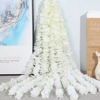 10 шт. искусственных цветов гирлянда 100 см шелковые цветы искусственная глициния подвесные цветы гирлянды виноградная лоза для вечеринки свадьба украшение сада красный