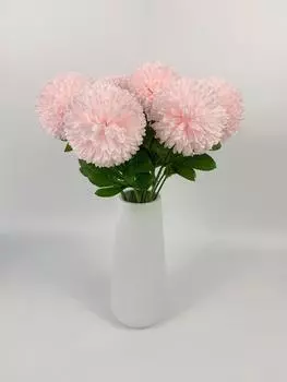 10 шт. искусственных цветов, искусственные хризантемы, шарообразные цветы для невесты, 52 см, хризантемы с одним стеблем для свадебных букетов, вечеринки, домашнего декора для сада розовый
