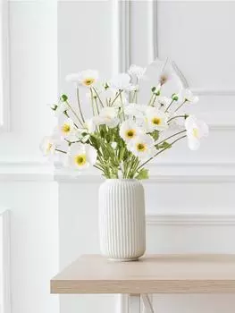 10 шт. искусственных цветов мака, искусственные цветы, шелковые цветы, искусственные цветы для домашнего декора, для свадебного стола, центральная композиция зелёный