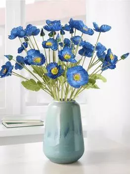 10 шт. искусственных цветов мака шелковые цветы искусственный цветок мака искусственный для домашнего декора для свадебной вечеринки стол центральное украшение композиция зелёный