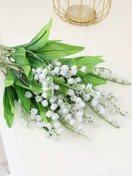 10 шт. искусственных цветов, пластиковые цветы, искусственная орхидея, колокольчик, орхидея, сделай сам, свадебная композиция, букет, украшение для гостиной белый