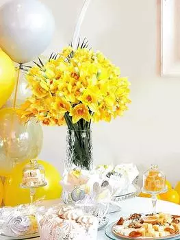 10 шт. искусственных цветов, шелковые нарциссы, букеты цветов для домашней вечеринки, внутреннего, наружного, балконного, свадебного, крыльца, декора из цветов своими руками, шелковые искусственные цветы жёлтый