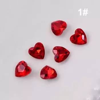 10 шт. искусственных хрустальных страз для ногтей, красные мини-маникюрные стразы для дизайна ногтей для поделок и изготовления ювелирных изделий A