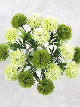 10 шт. искусственных пластиковых растений, цветов, искусственных цветов, букета одуванчиков для внутреннего и наружного украшения, домашнего свадебного декора светло-зеленый