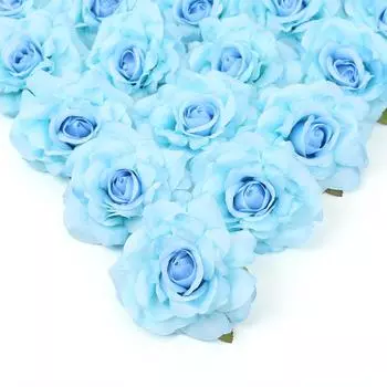 10 шт искусственных роз головка 10 см DIY венок подарочная коробка шелковые цветы для свадебных центральных украшений украшение стола для детского душа белый