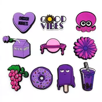 10 шт. изысканные мультяшные туфли из ПВХ, подвески, украшения для обуви, аксессуары для обуви 10pcs