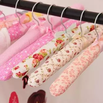 10 ШТ. Изысканные вешалки для одежды с цветочным декором, нескользящие, экономящие место, вешалка для платьев, удобная сушилка, вешалка для пальто, бытовые принадлежности 10Pcs Random style