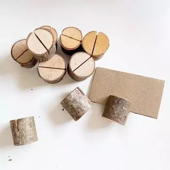 10 шт. Экологичный деревянный пень, зажим для сиденья, деревянный держатель для фотографий, визитница, украшение для свадьбы, дня рождения, выпускного