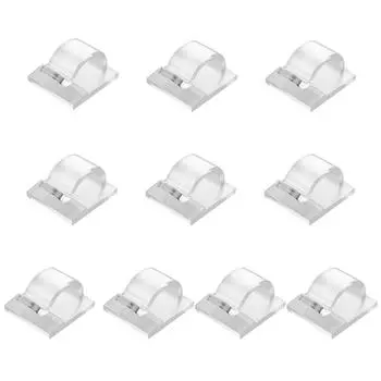 - 10 шт. кабельный зажим для подвешивания рождественского света (Прозрачный большой кит с одним отверстием)