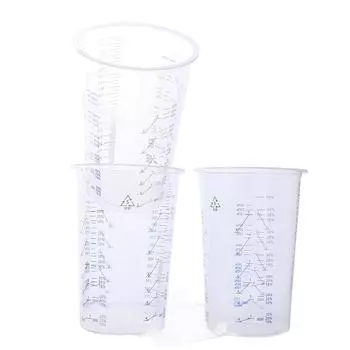 10 шт., калиброванные стаканчики для смешивания красок, пластиковые стаканчики для смешивания красок, 1000 мл, горшки для смешивания для точного смешивания красок и жидкостей