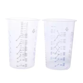 10 шт., калиброванные стаканчики для смешивания красок, пластиковые стаканчики для смешивания красок, 1000 мл, горшки для смешивания для точного смешивания красок и жидкостей