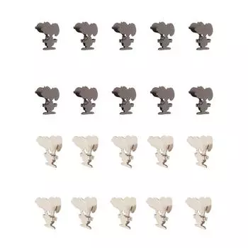 10 шт. канцелярских зажимов с сильным зажимом, универсальные, легкие, портативные, мультяшные канцелярские зажимы Black