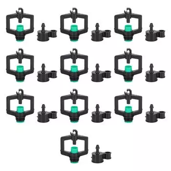 10 шт. капельницы для полива 4 мм, стабильные пластиковые насадки для полива с принадлежностями для