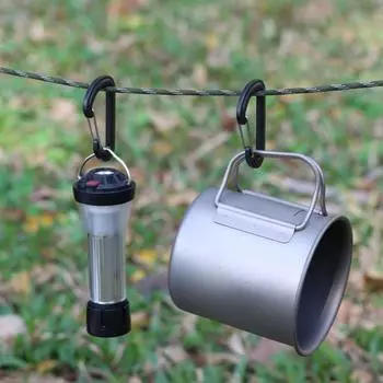 10 шт. карабин для скалолазания, прочный, легкий, портативный, для походов, кемпинга, альпинизма, D-образная пряжка с кольцом и карабином чёрный