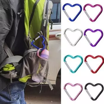 10 шт. карабинные крючки в форме сердца, компактные быстроразъемные зажимы с карабинами, прочные несущие держатели для ключей, принадлежности для кемпинга королевский синий