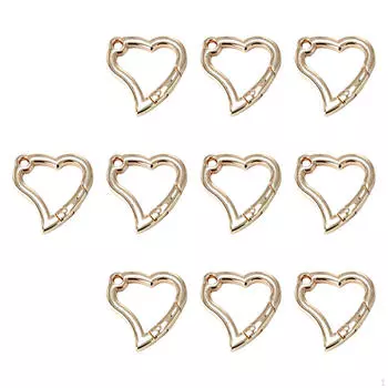 10 шт. карабинов для брелоков и поделок Light Gold