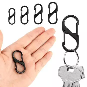 10 шт., карабины, застежки-молнии, двойная пружина, S, карабин, замки на молнии, двухсторонняя пряжка, дизайн открытия, противоугонные застежки-молнии 40mm
