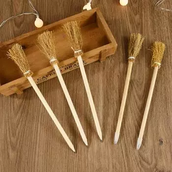 10 шт. карандаши для письма на метле ведьмы на Хэллоуин для детей, сувениры на вечеринку в честь дня рождения на Хэллоуин, наполнитель для мешков с подарками, деревянные карандаши для рисования