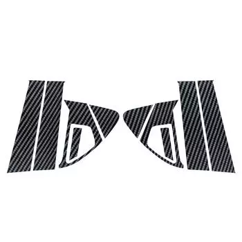 10 шт. карбоновых стоек с зеркальным эффектом для двери автомобиля, средней колонки, окна, центральная накладка на стойку BC, подходит для Nissan Juke 2011-2017