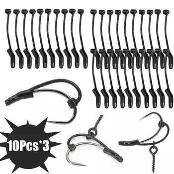 10 шт. карповых оснасток D-Rig Kickers, выравниватели лески, рукава против запутывания (L)