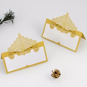 10 шт. Карточка для сиденья, свадебная полая вечеринка, многоцветная открытка на день рождения, рукописная открытка, украшение, аксессуары золотой