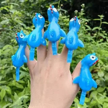 10 шт. катапульта для летающих цыплят, резиновая катапульта для куриных пальцев, эластичная стрелялка для цыплят для детей, для игр в помещении и на открытом воздухе, для рождественских вечеринок, подарок, подарок жёлтый