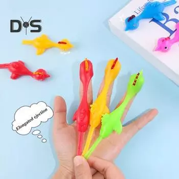 10 шт. катапульта для летающих цыплят, резиновая катапульта для куриных пальцев, эластичная стрелялка для цыплят для детей, для игр в помещении и на открытом воздухе, для рождественских вечеринок, подарок, подарок жёлтый