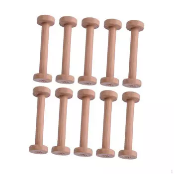 10 шт. катушки для рукоделия катушки для бочек швейные принадлежности ткацкие шпульки деревянные пустые бежевый