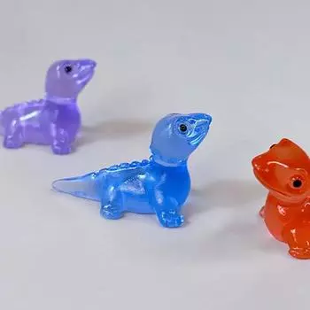 10 шт. Kawaii Luminous Lizard Cabrite Resin Charms Cartoon Animal Decoration Decoration Diy Home Decoration Jewelry Accessories зелёный