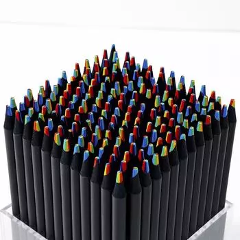 10 шт. кавайных радужных карандашей 7 цветов концентрические градиентные мелки подарочные раскраски карандаши художественная живопись рисунок школьные принадлежности