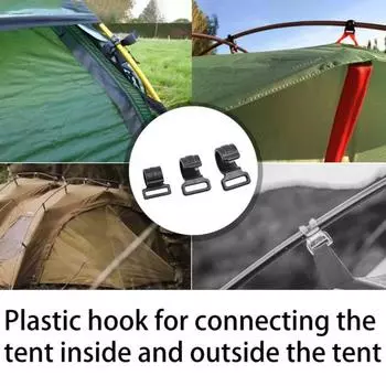 10 шт., кемпинговый крючок высокой твердости, защелкивающийся дизайн, исправимый тент для каравана, принадлежности для палаток, фиксированные E