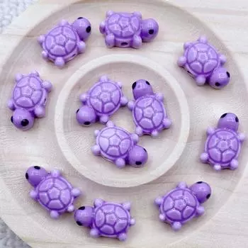 10 шт. Керамические керамические разделительные бусины Свежий цвет Материал для изготовления ювелирных изделий Симпатичная бусина в виде черепашки Женщины