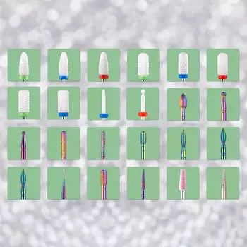 10 шт., керамические вольфрамовые фрезы для маникюра, карбидные фрезы для ногтей, аксессуары, насадки для дизайна ногтей, инструменты для машинной фрезеровки абрикосовый