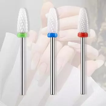 10 шт., керамические вольфрамовые фрезы для маникюра, карбидные фрезы для ногтей, аксессуары, насадки для дизайна ногтей, инструменты для машинной фрезеровки абрикосовый