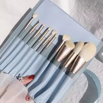10 шт. кистей для макияжа с мягкой щетиной Morandi Color Portable Makeup Brush Set Novice Beginners Advanced Full Set of Makeup Tools