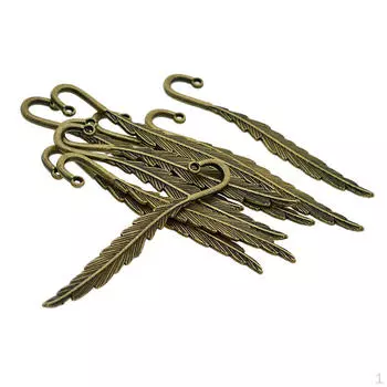 10 шт. классическая деликатесная медная металлическая закладка с бисером, бронза