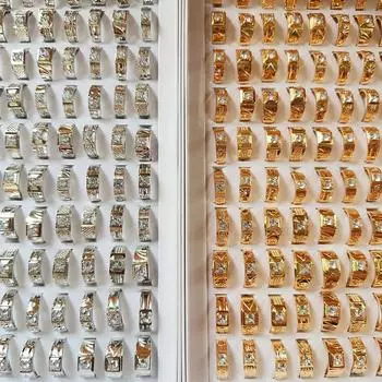 10 шт. классическое кольцо с 4 когтями и кристаллами циркона, свадебные украшения для невесты, кольцо из сплава