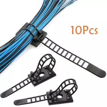 10 шт. клейкие зажимы для кабеля, зажимы для проводов, органайзер для автомобильного кабеля, держатель кабеля для управления проводами для автомобиля, офиса 10 Pcs белый