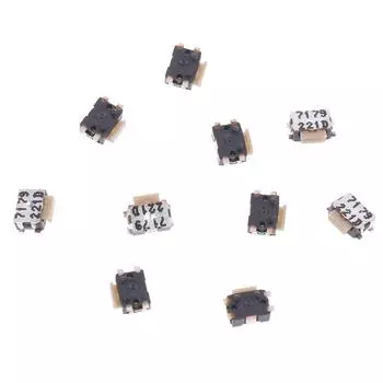 10 шт. Kms221Gplfs Плоская головка Маленькая черепаха Тактильная боковая кнопка Переключатель Патч 4 контакта Кнопка касания камеры мобильного телефона