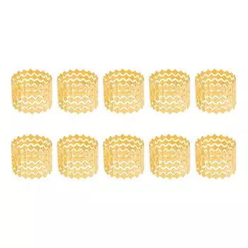 10 шт. Кольца для салфеток, металлические держатели для салфеток для свадебных приемов, ужинов, праздничных вечеринок, семейных вечеринок