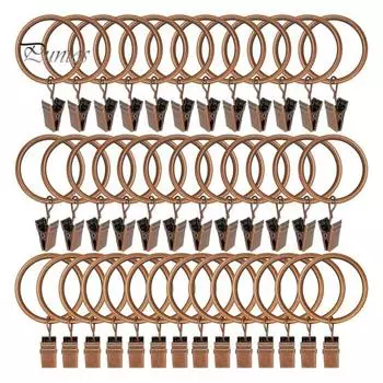 10 шт. Кольца для штор с зажимами Полированное железо Не требуются инструменты Защелкивающийся дизайн Простые в использовании Зажимы для штор с крючками Аксессуары для штор для ванной комнаты серебряный