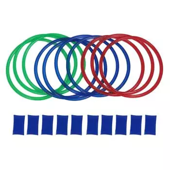 10 шт. Кольца-обручи, 10 шт. Соединители, 11 дюймов, сенсорный тренировочный обруч, соединительное кольцо, игровой детский обруч для упражнений