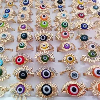 10 шт. кольцо для глаз персонализированное кольцо на палец «глаз дьявола» женские украшения для рук