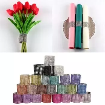 10 шт., кольцо для салфеток со стразами, держатель для салфеток, свадебный праздник, вечеринка, декор стола шампанского