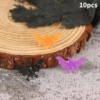 10 шт. Кольцо Летучая мышь Винтажные кольца для пальцев Простое открывающееся регулируемое кольцо Аксессуары для вечеринок чёрный