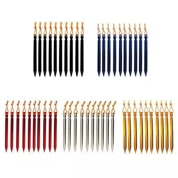 # 10 шт. колышек для палатки из алюминиевого сплава, прочный портативный для кемпинга Hiki Gold