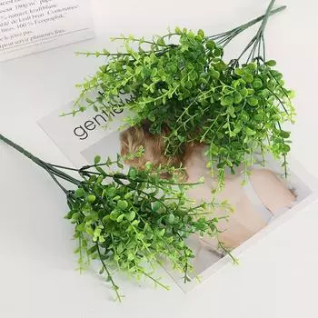 10 шт. комнатных веток эвкалипта, зеленые растения, искусственные эвкалиптовые растения, искусственная зелень, искусственные растения для фермерского дома, ванной комнаты, офиса, декора зелёный